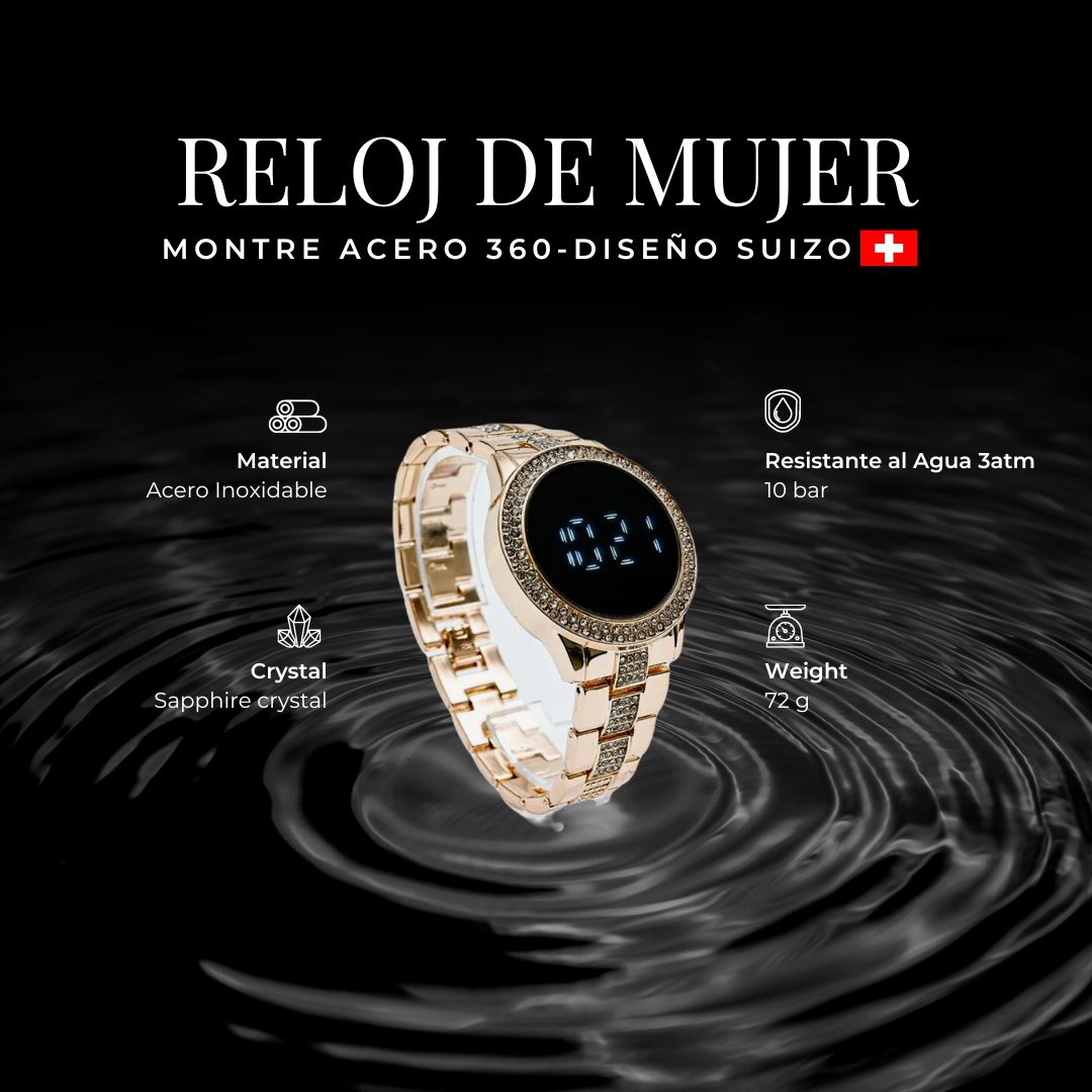 ZULA - Montré Acero Digital Mujer